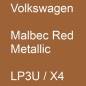 Preview: Volkswagen, Malbec Red Metallic, LP3U / X4.